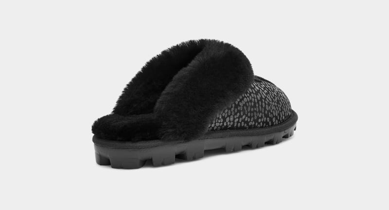 Black Ugg Coquette Sparkle Spots Women's Slippers | South Africa-9628173