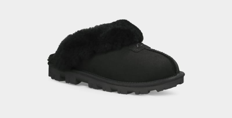 Black Ugg Coquette Women's Slippers | South Africa-6215498