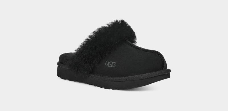 Black Ugg Cozy Ii Kids' Slippers | South Africa-0524189