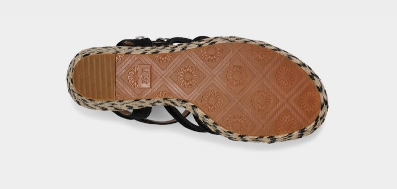 Black Ugg Cressida Women's Sandals | South Africa-6287319