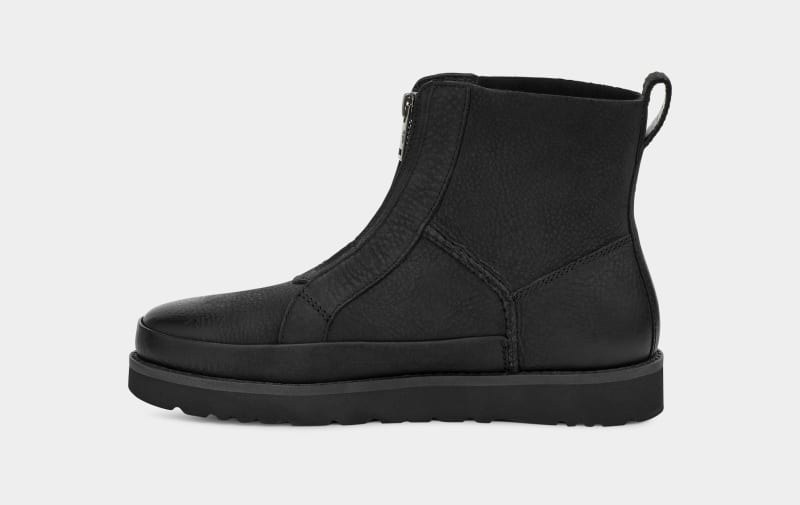 Black Ugg Deconstructed Front Zip Women's Boots | South Africa-1645392