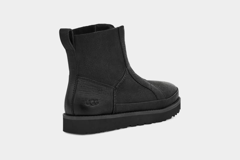 Black Ugg Deconstructed Front Zip Women's Boots | South Africa-1645392