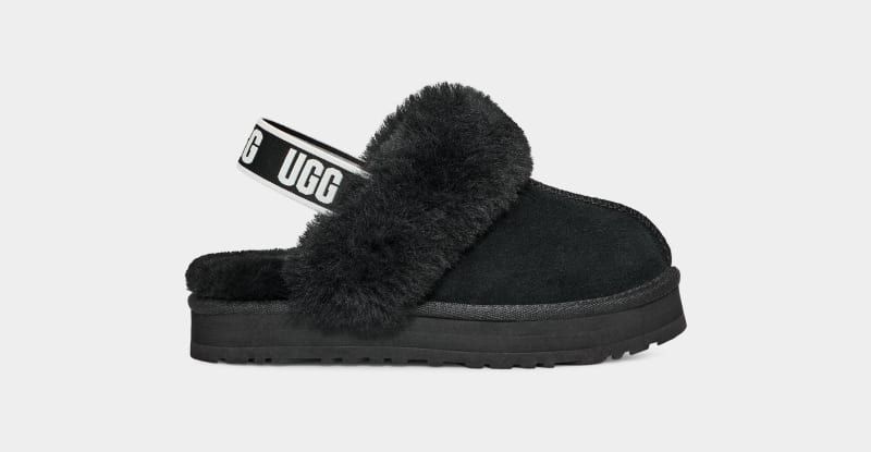 Black Ugg Funkette Kids\' Slippers | South Africa-5378096