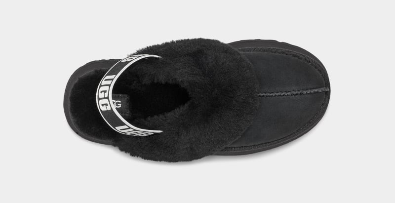 Black Ugg Funkette Women's Slippers | South Africa-0218957