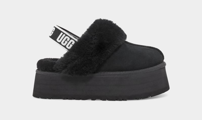 Black Ugg Funkette Women\'s Slippers | South Africa-0218957