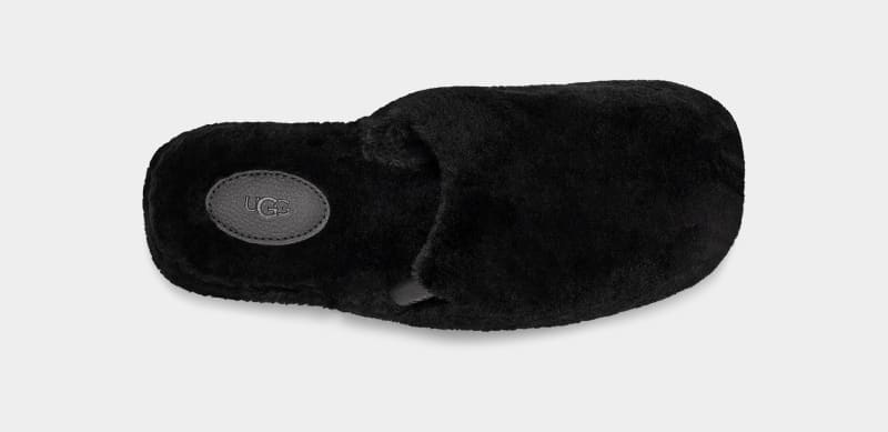 Black Ugg Fuzz Sugar Clog Women's Clogs | South Africa-8350249