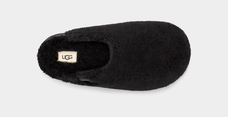 Black Ugg Fuzz Sugar Women's Slides | South Africa-1643250