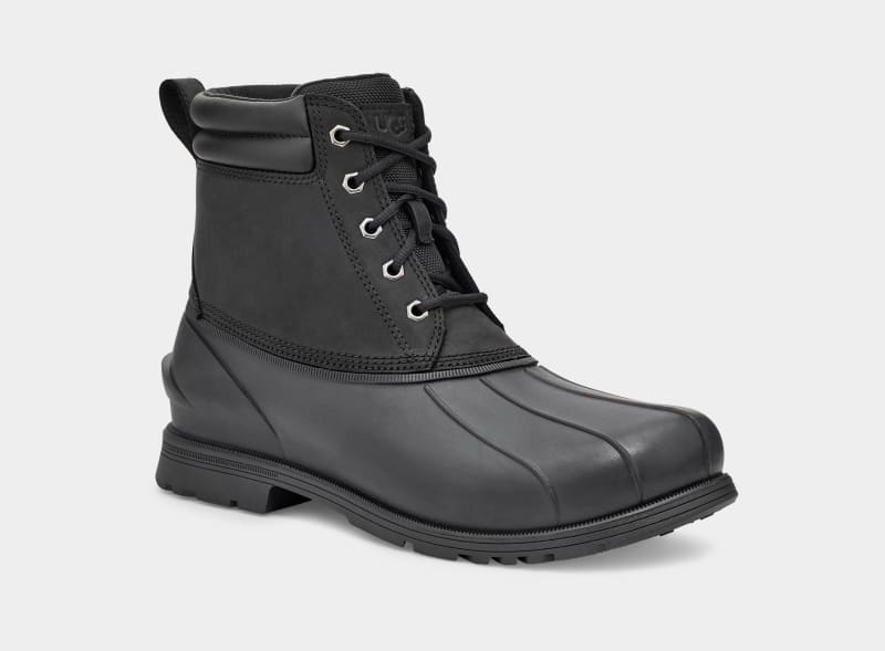 Black Ugg Gatson Mid Men's Ankle Boots | South Africa-0967528