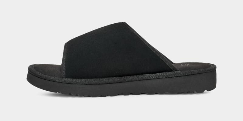 Black Ugg Goldencoast Men's Slides | South Africa-8493517