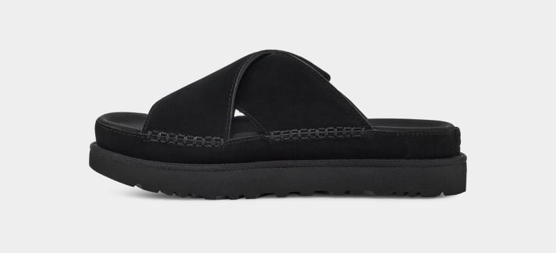 Black Ugg Goldenstar Cross Women's Slides | South Africa-8162374