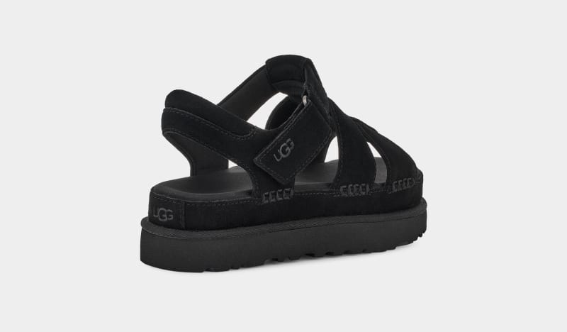 Black Ugg Goldenstar Strap Women's Sandals | South Africa-3807516