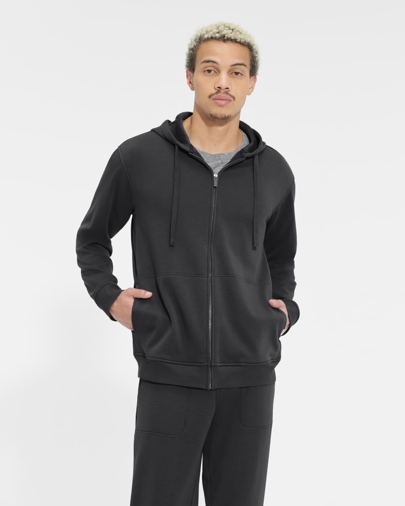 Black Ugg Gordon Zipped Men\'s Hoodie | South Africa-8960724