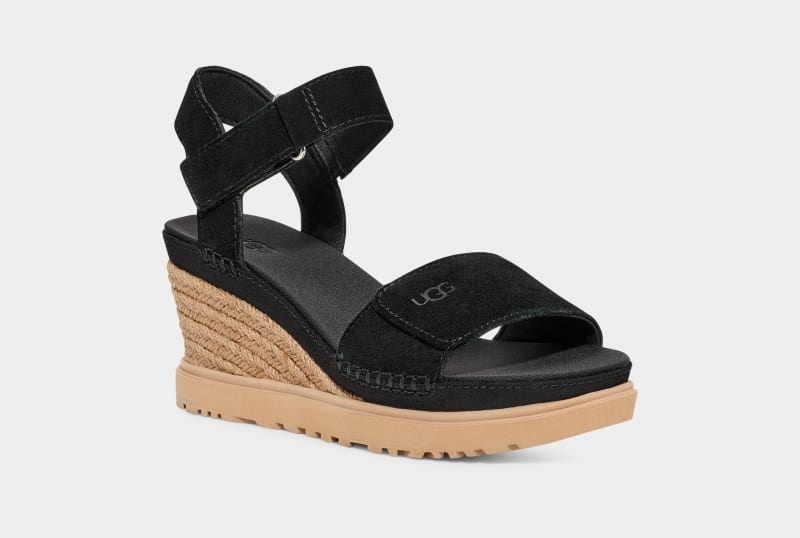 Black Ugg Ileana Strap Women's Sandals | South Africa-2340579