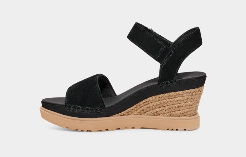 Black Ugg Ileana Strap Women's Sandals | South Africa-2340579