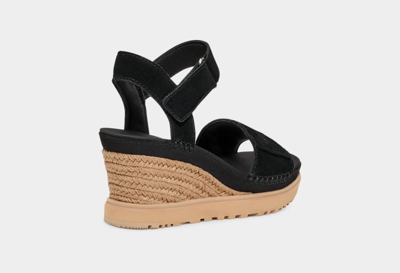 Black Ugg Ileana Strap Women's Sandals | South Africa-2340579