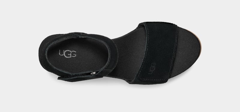 Black Ugg Ileana Strap Women's Sandals | South Africa-2340579