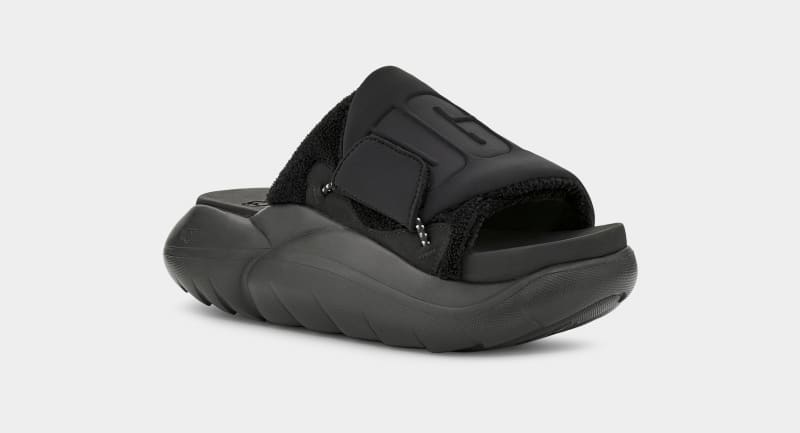 Black Ugg La Cloud Women's Slides | South Africa-8672549