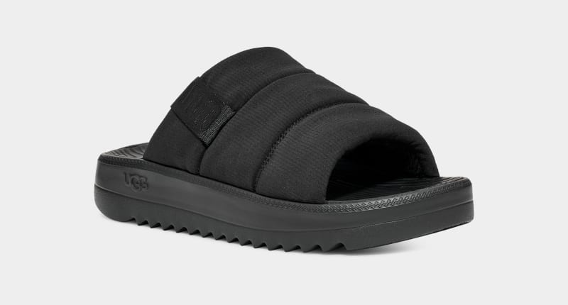 Black Ugg Maxxer Men's Slides | South Africa-9506713