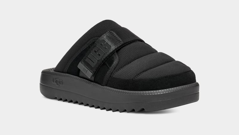 Black Ugg Maxxer Strap Men's Slides | South Africa-0953182