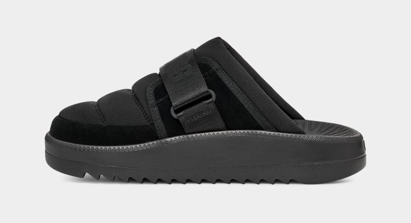 Black Ugg Maxxer Strap Men's Slides | South Africa-0953182