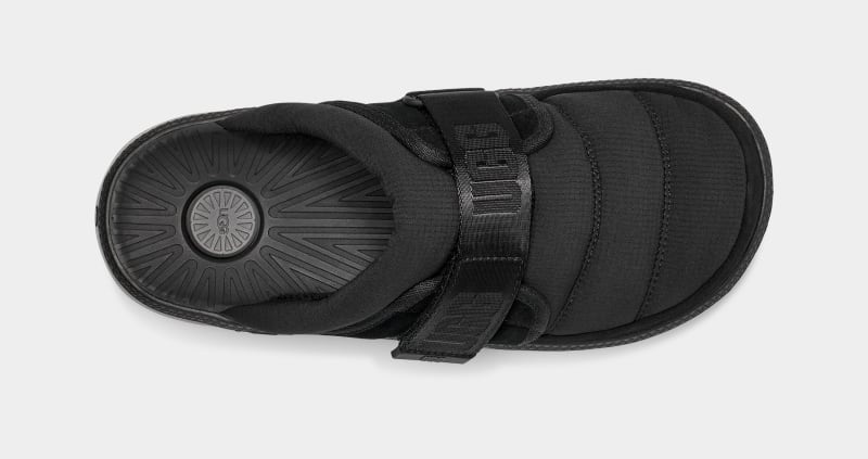 Black Ugg Maxxer Strap Men's Slides | South Africa-0953182