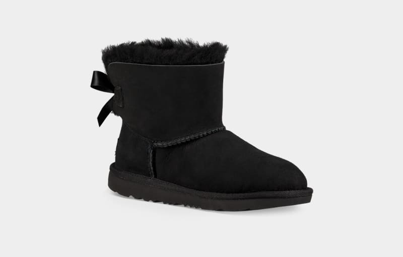 Black Ugg Mini Bailey Bow Ii Kids' Boots | South Africa-8079342