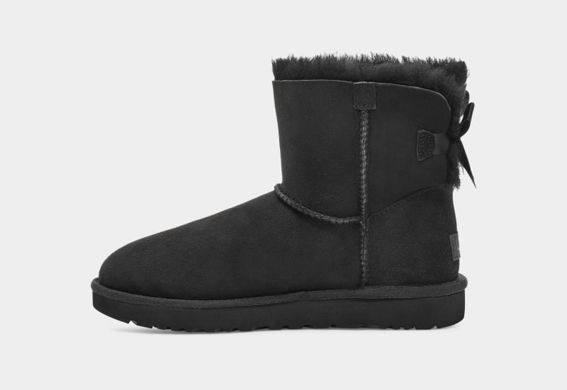 Black Ugg Mini Bailey Bow Ii Women's Boots | South Africa-2035867