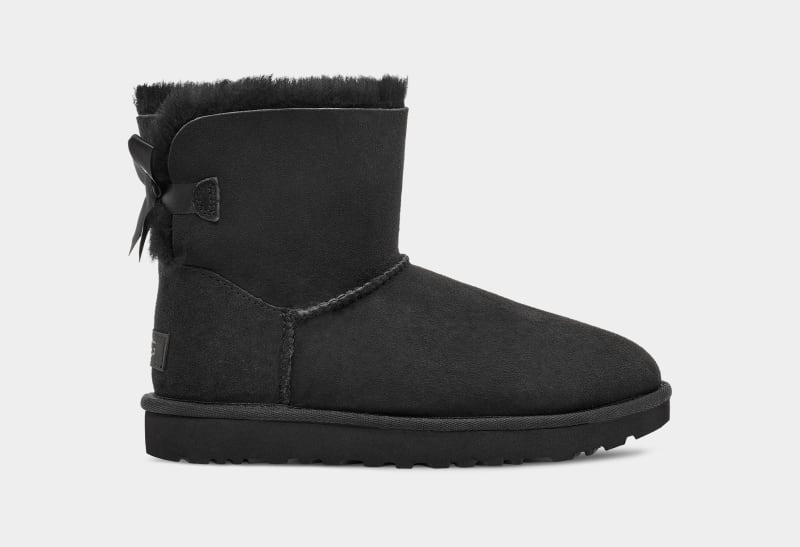 Black Ugg Mini Bailey Bow Ii Women\'s Boots | South Africa-2035867