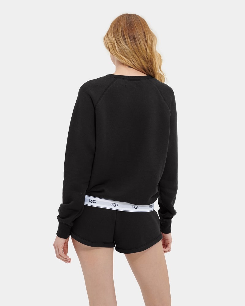 Black Ugg Nena Crewneck Women's Sweatshirts | South Africa-6827310