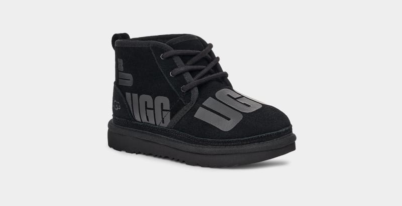 Black Ugg Neumel Ii Scatter Graphic Kids' Boots | South Africa-9356208