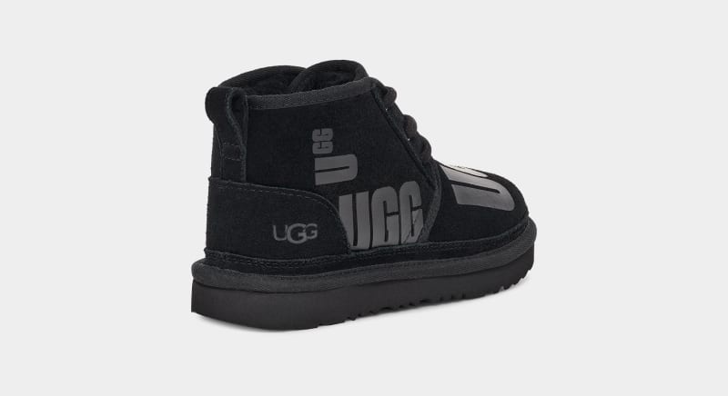 Black Ugg Neumel Ii Scatter Graphic Kids' Boots | South Africa-9356208