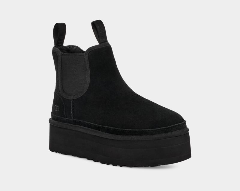 Black Ugg Neumel Platform Women's Chelsea Boots | South Africa-3017982