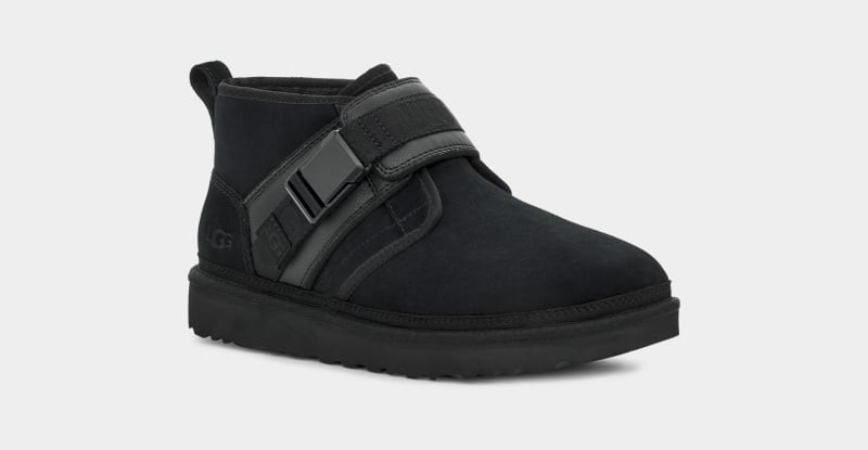 Black Ugg Neumel Snapback Men's Boots | South Africa-2160437