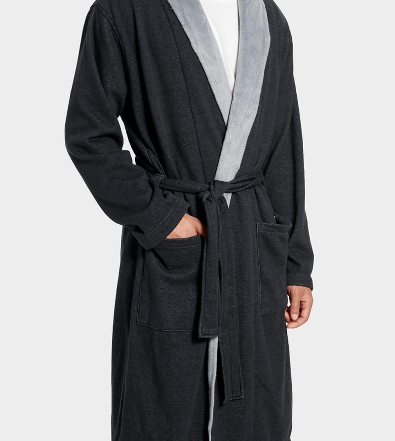 Black Ugg Robinson Men's Sleepwear | South Africa-1835694