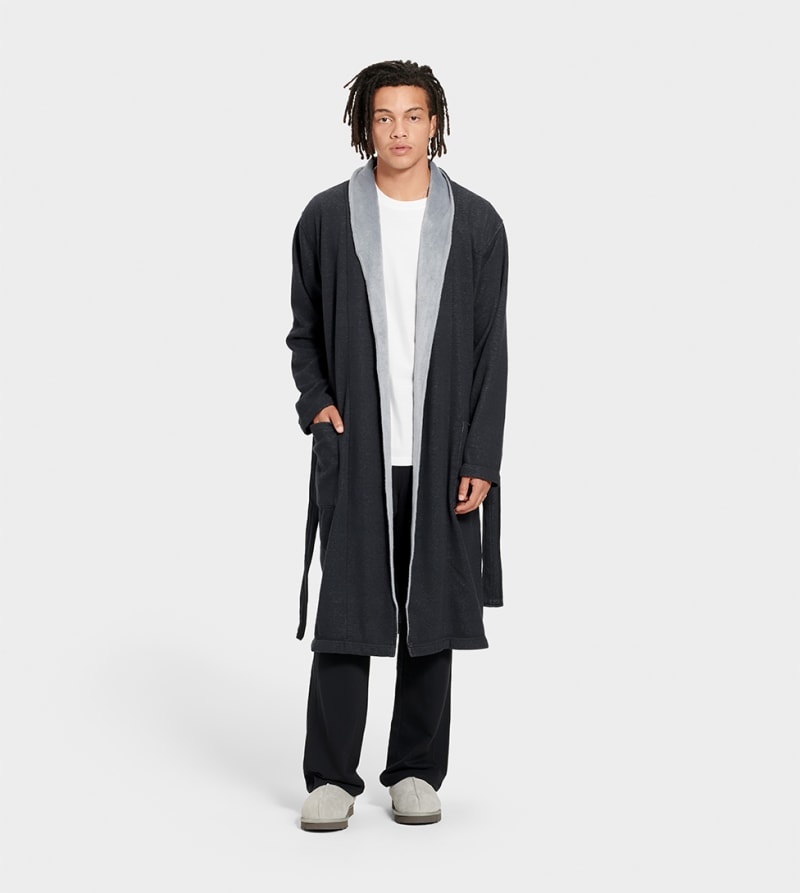 Black Ugg Robinson Men's Sleepwear | South Africa-1835694