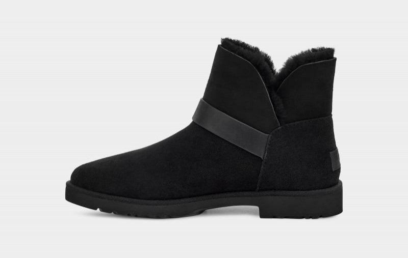 Black Ugg Romely Short Buckle Women's Winter Boots | South Africa-8024163