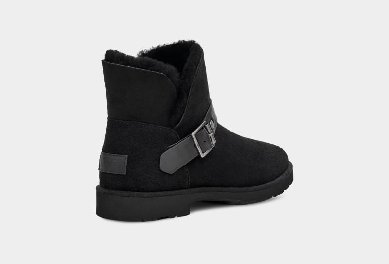 Black Ugg Romely Short Buckle Women's Winter Boots | South Africa-8024163