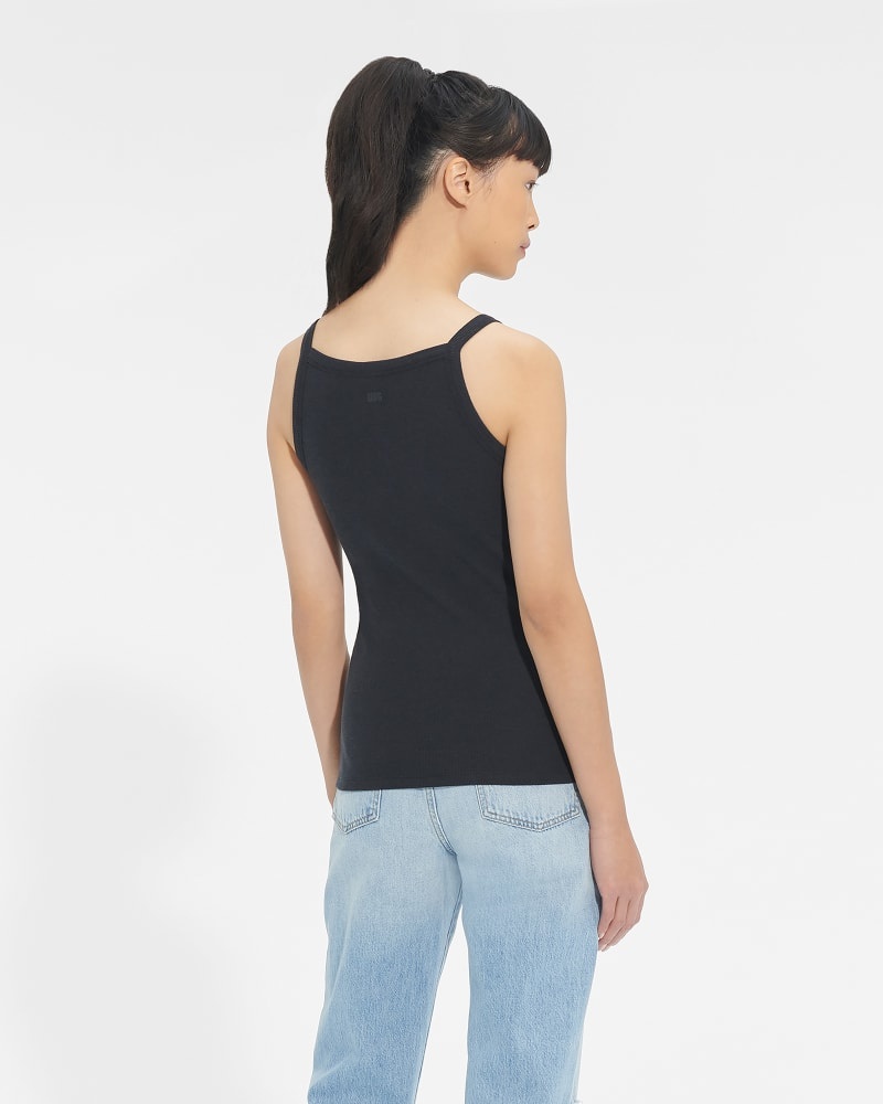 Black Ugg Rory Ribbed Women's Tanks | South Africa-0321586