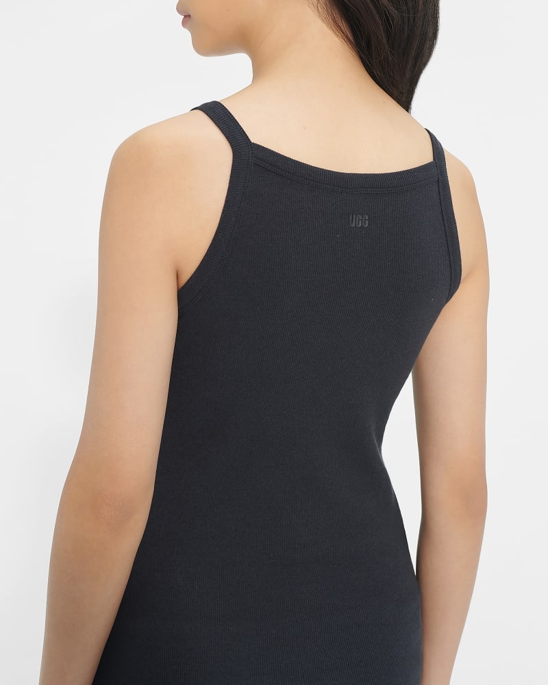 Black Ugg Rory Ribbed Women's Tanks | South Africa-0321586