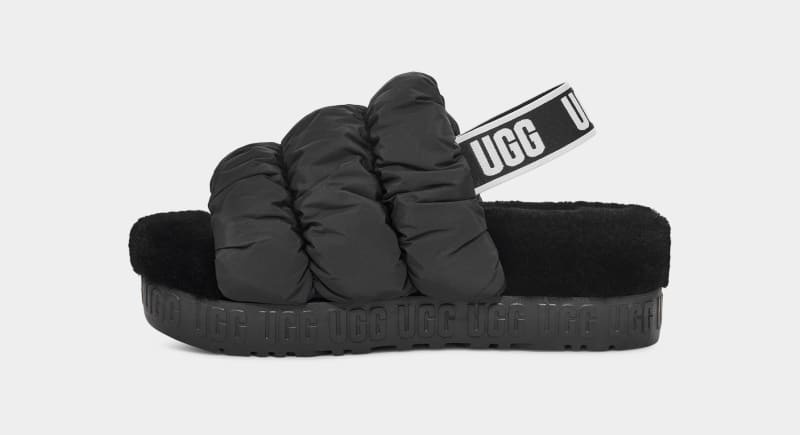 Black Ugg Scrunchita Women's Slippers | South Africa-5742801