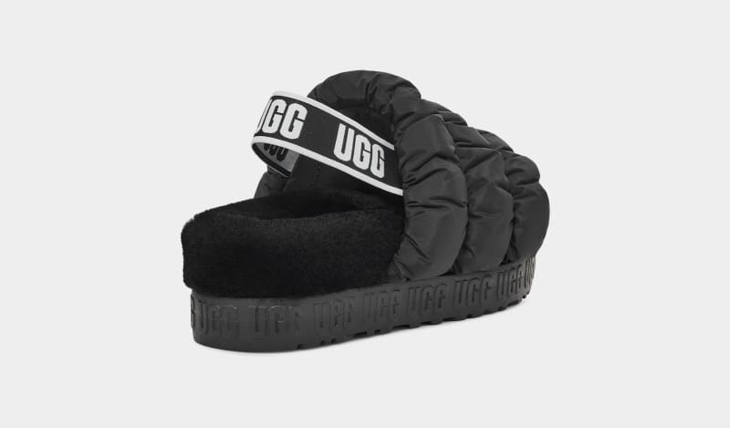 Black Ugg Scrunchita Women's Slippers | South Africa-5742801