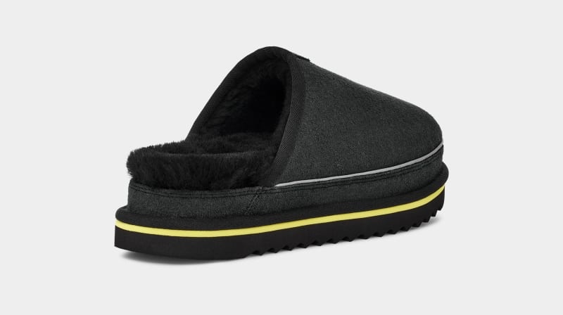 Black Ugg Scuff Cali Wave Men's Slippers | South Africa-7813064