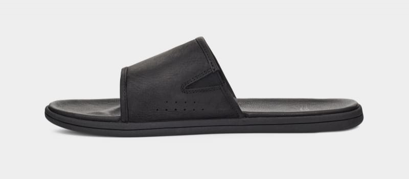 Black Ugg Seaside Men's Slides | South Africa-0247851