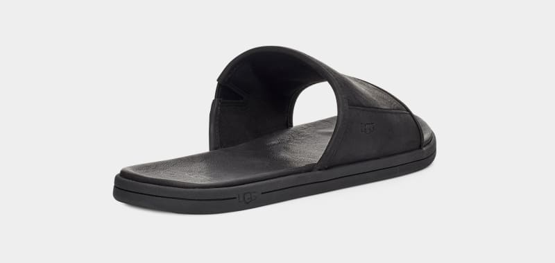 Black Ugg Seaside Men's Slides | South Africa-0247851