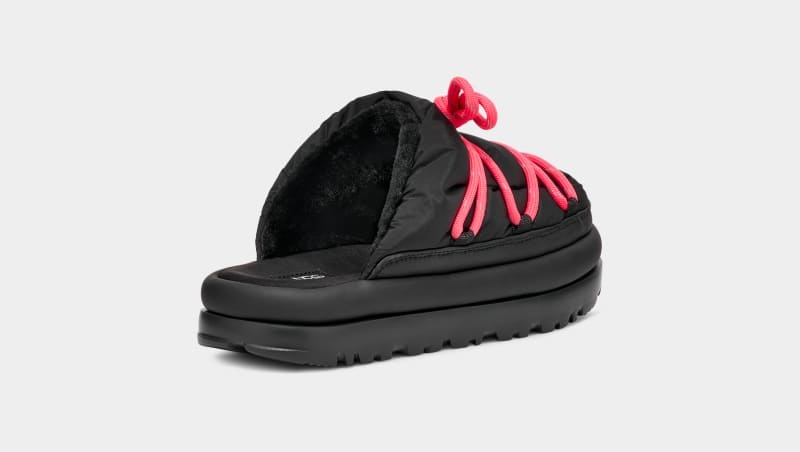 Black Ugg Spaceslider Tech Women's Slides | South Africa-2174039