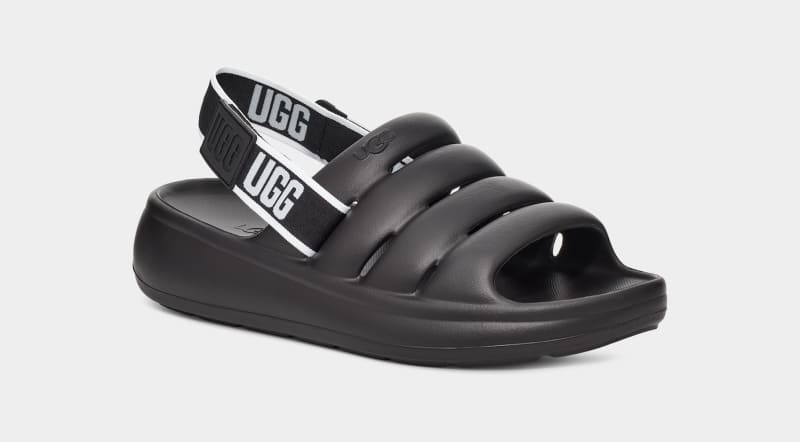 Black Ugg Sport Yeah Men's Sandals | South Africa-4581273