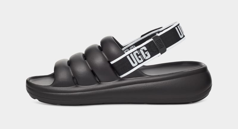 Black Ugg Sport Yeah Men's Sandals | South Africa-4581273