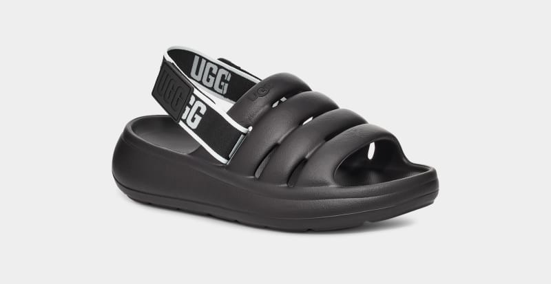 Black Ugg Sport Yeah Women's Slides | South Africa-1648032