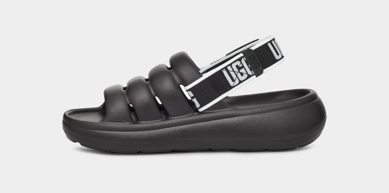 Black Ugg Sport Yeah Women's Slides | South Africa-1648032