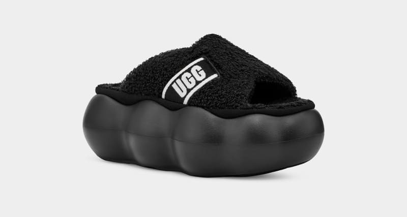 Black Ugg Sugarcloud Women's Slides | South Africa-6319804